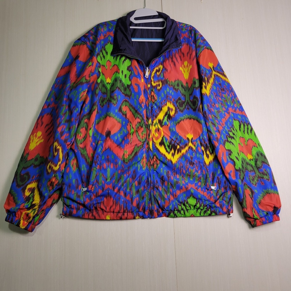 Ralph Lauren Purple Label Ikat Print Kellen Reversible Bomber‎ Jacket M $1995